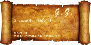 Gradwohl Gál névjegykártya